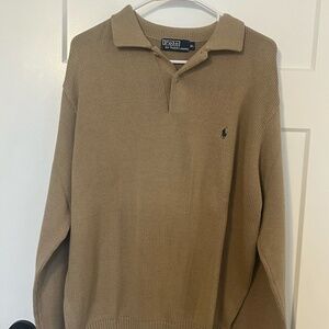 Polo Ralph Lauren Sweater Mens XL 100% Cotton 1/4 Button Collared Pullover NWOT